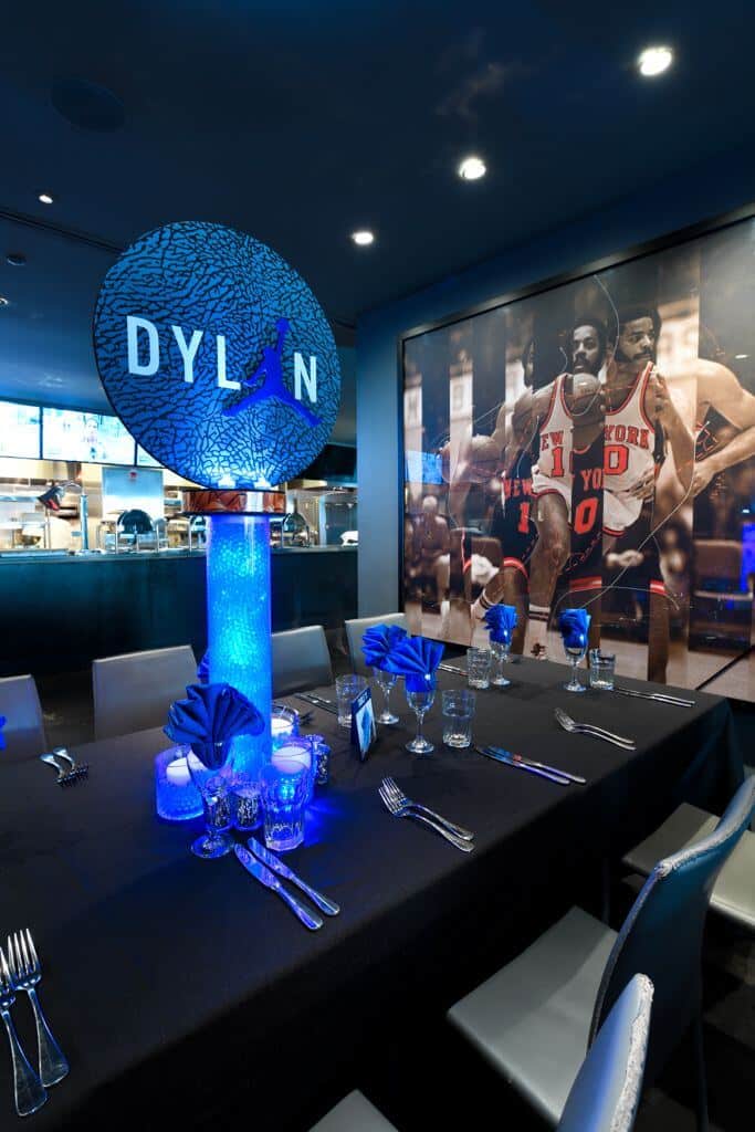 LED Jumpman Logo Centerpiece with Blue Gems and Lights