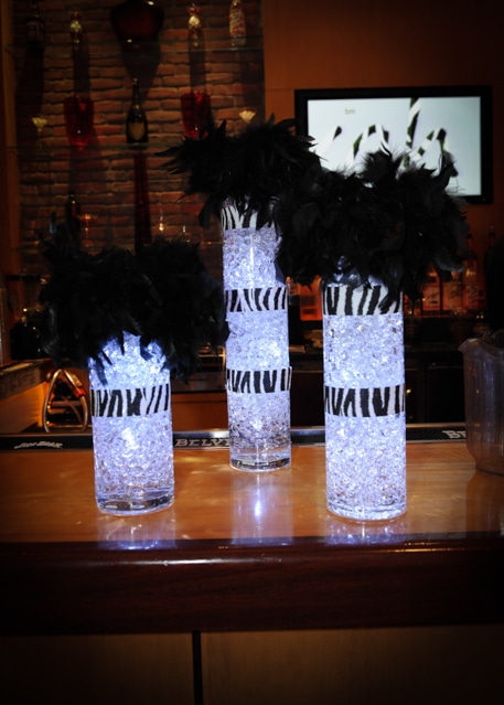 Aqua Gems with LED Lights Bar Centerpiece