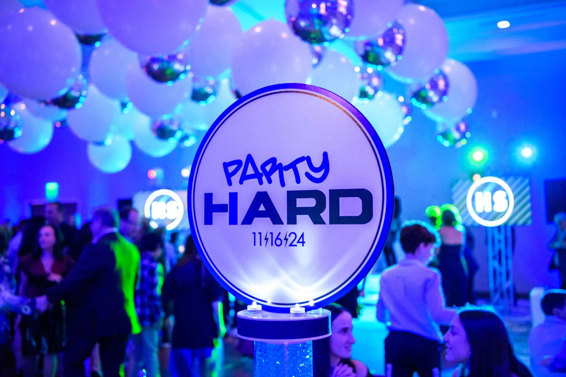 LED Logo Topper with Blue Gems