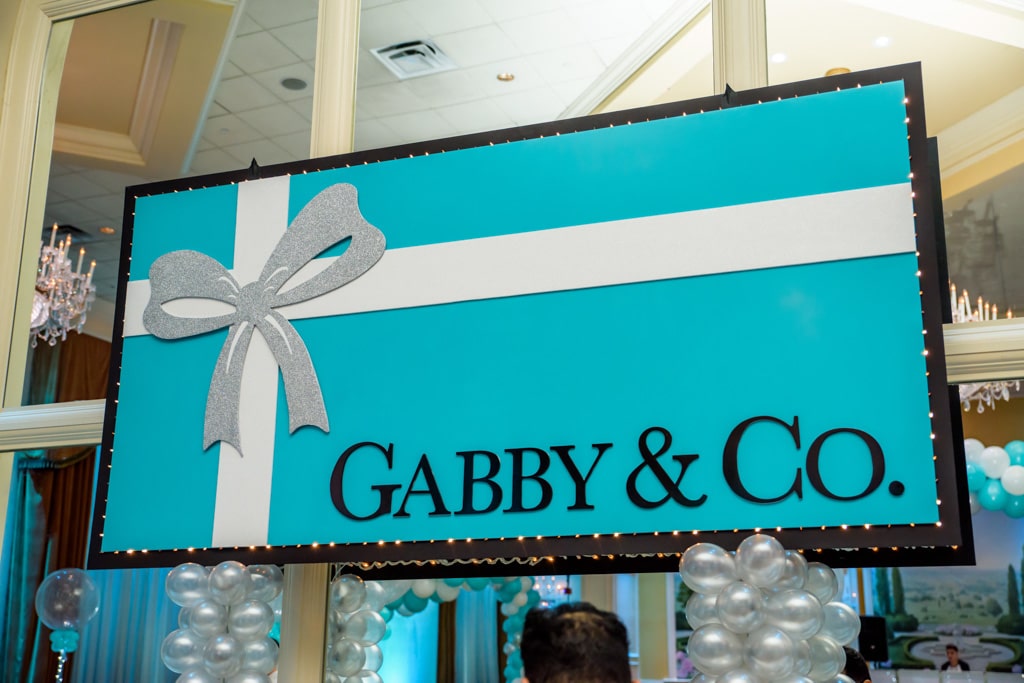 Custom Tiffany Themed Backdrop for Sweet Sixteen