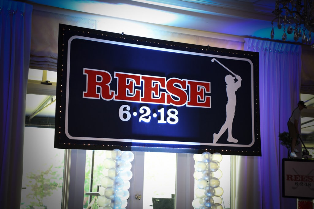 Golf Themed Backdrop with Custom Logo