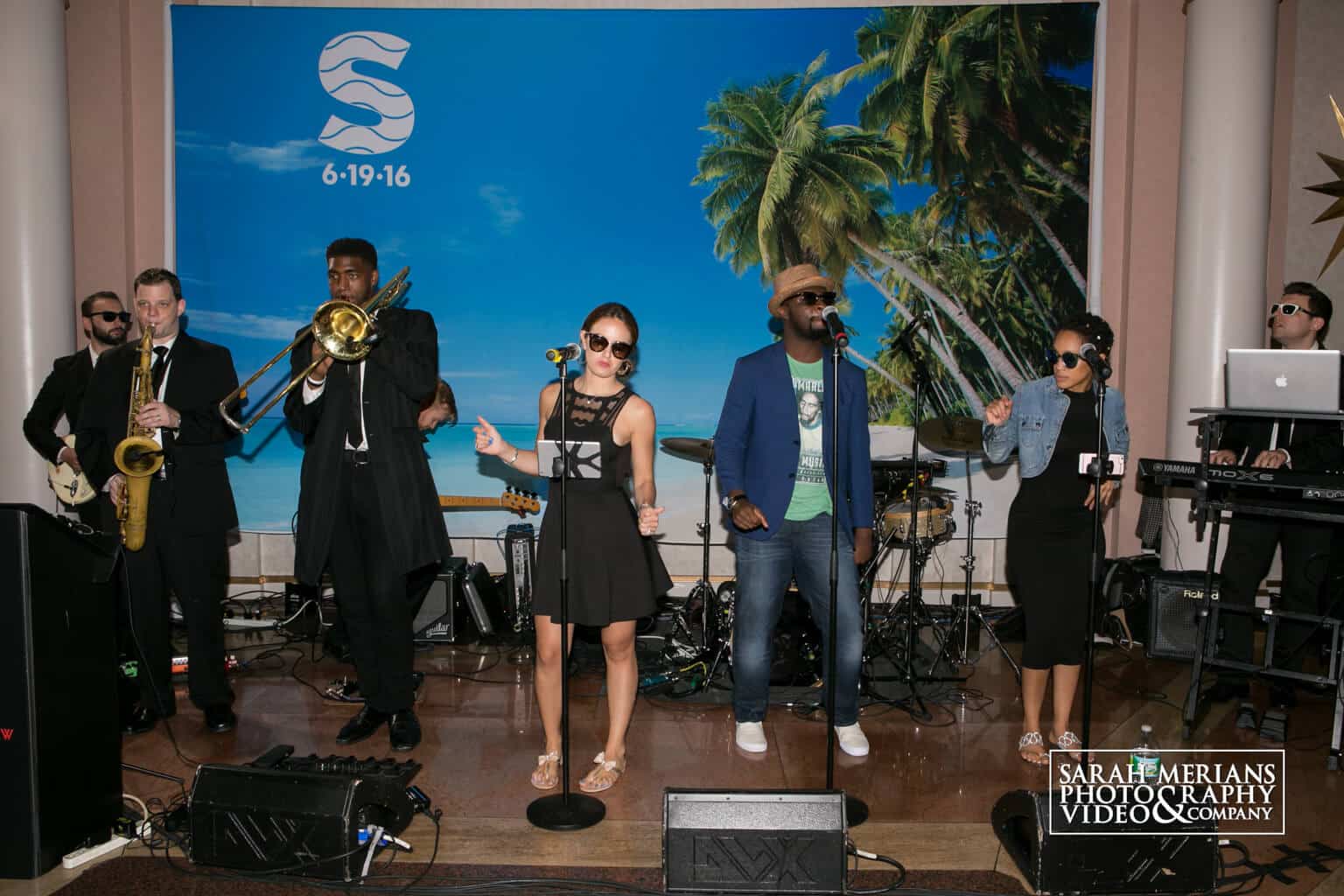 Custom Beach Mural Backdrop for Beach Themed Bar Mitzvah