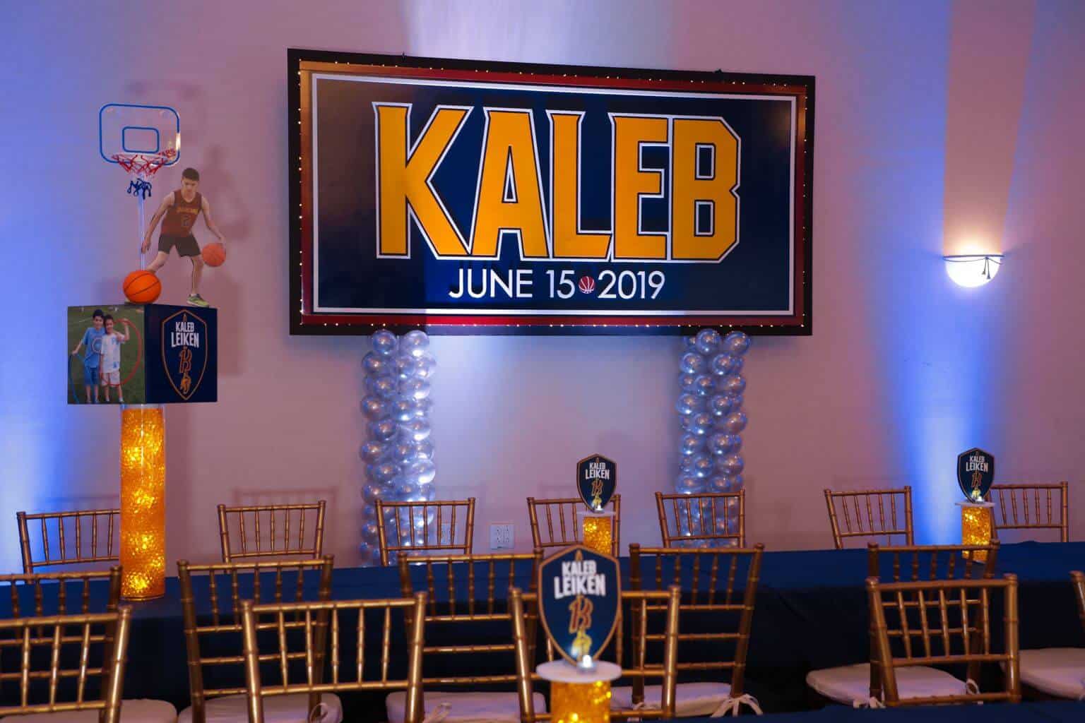 Cleveland Caveliers Logo Backdrop with Lights