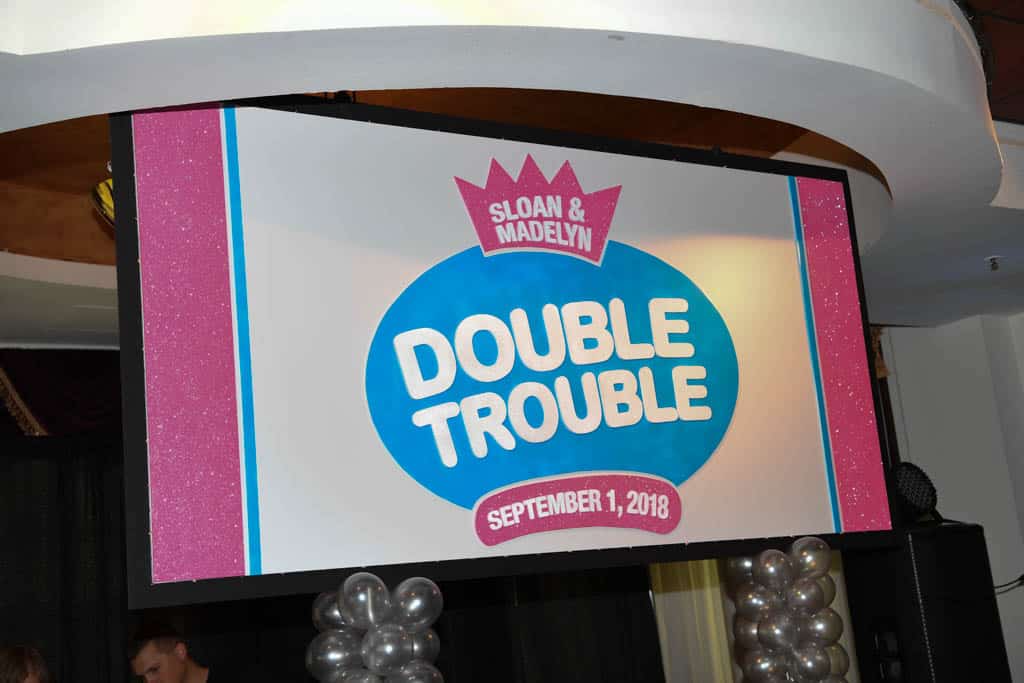 Candy Themed Backdrop with Custom Logo