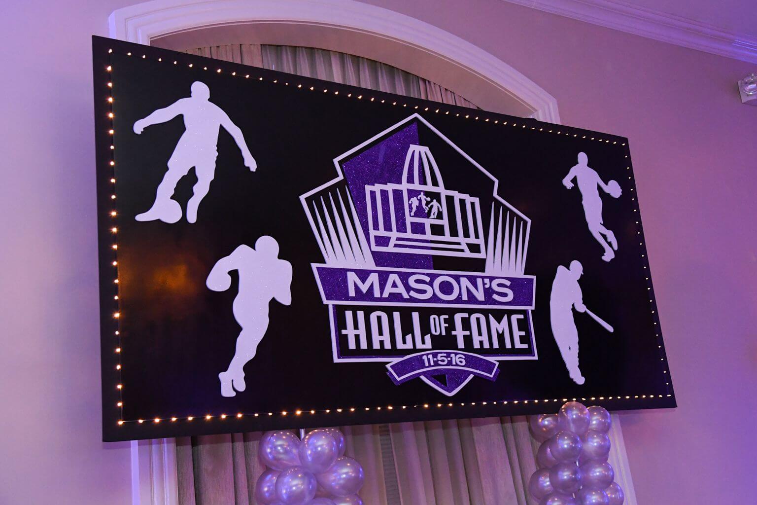 ESPN Backdrop with Custom Logo and Lights