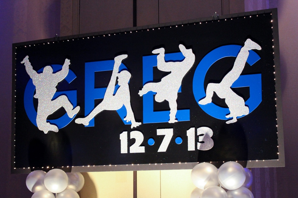 Custom Designed Hip Hop Dance Themed Backdrop with Lights