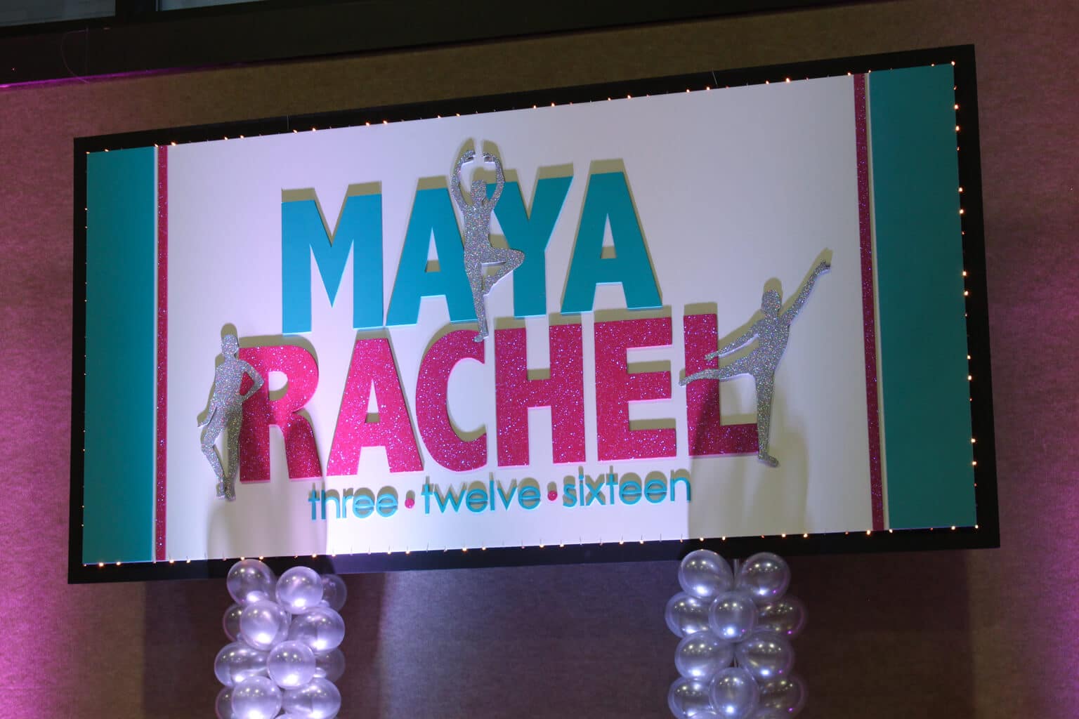 Dance Themed Bat Mitzvah with Custom Logo Backdrop