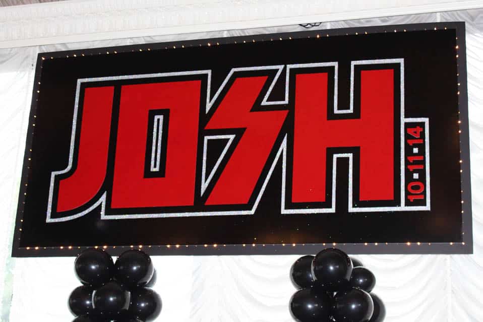 Custom Music Themed Bar Mitzvah Backdrop