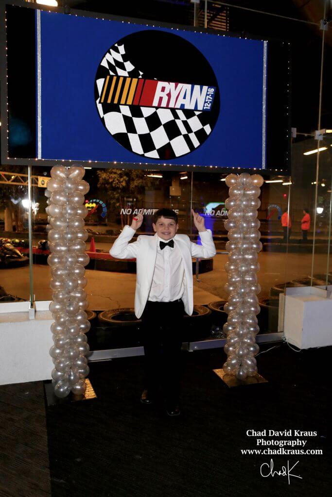 Car Themed Backdrop with Custom Logo