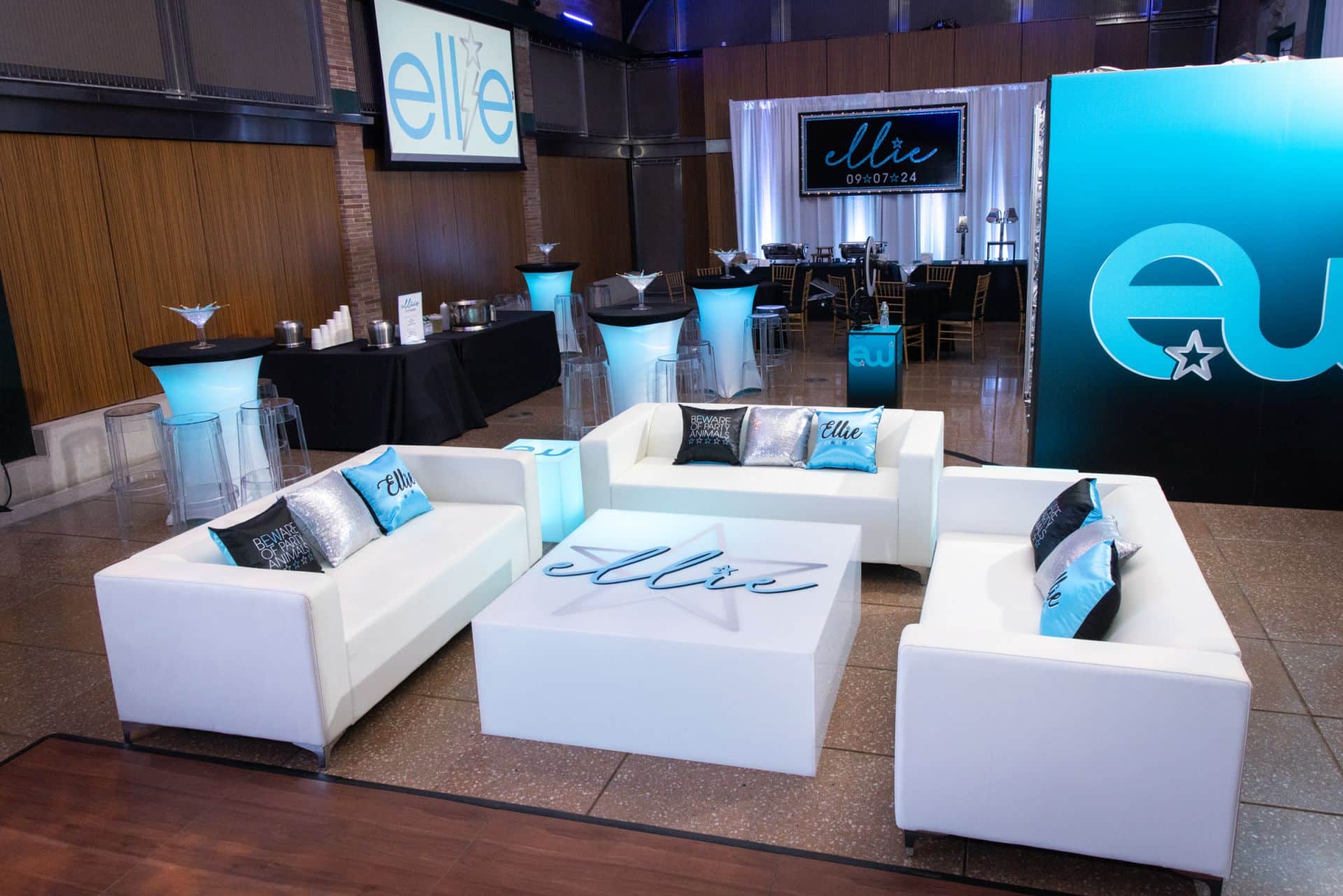 Custom Backdrop with LED Uplighting on Pipe and Drape at The Bronx Zoo