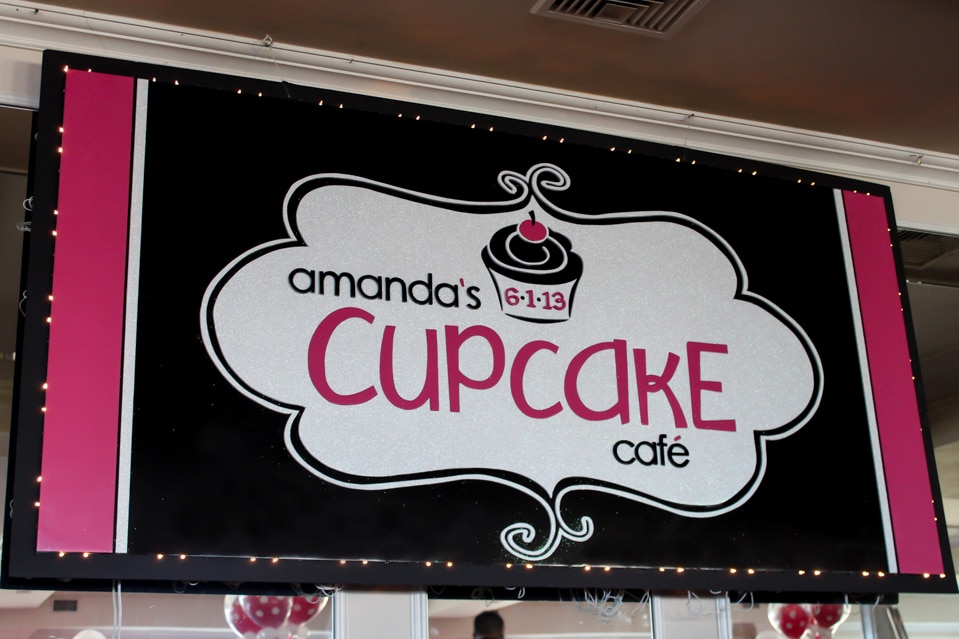 Custom Cupcake Themed Bat Mitzvah Backdrop