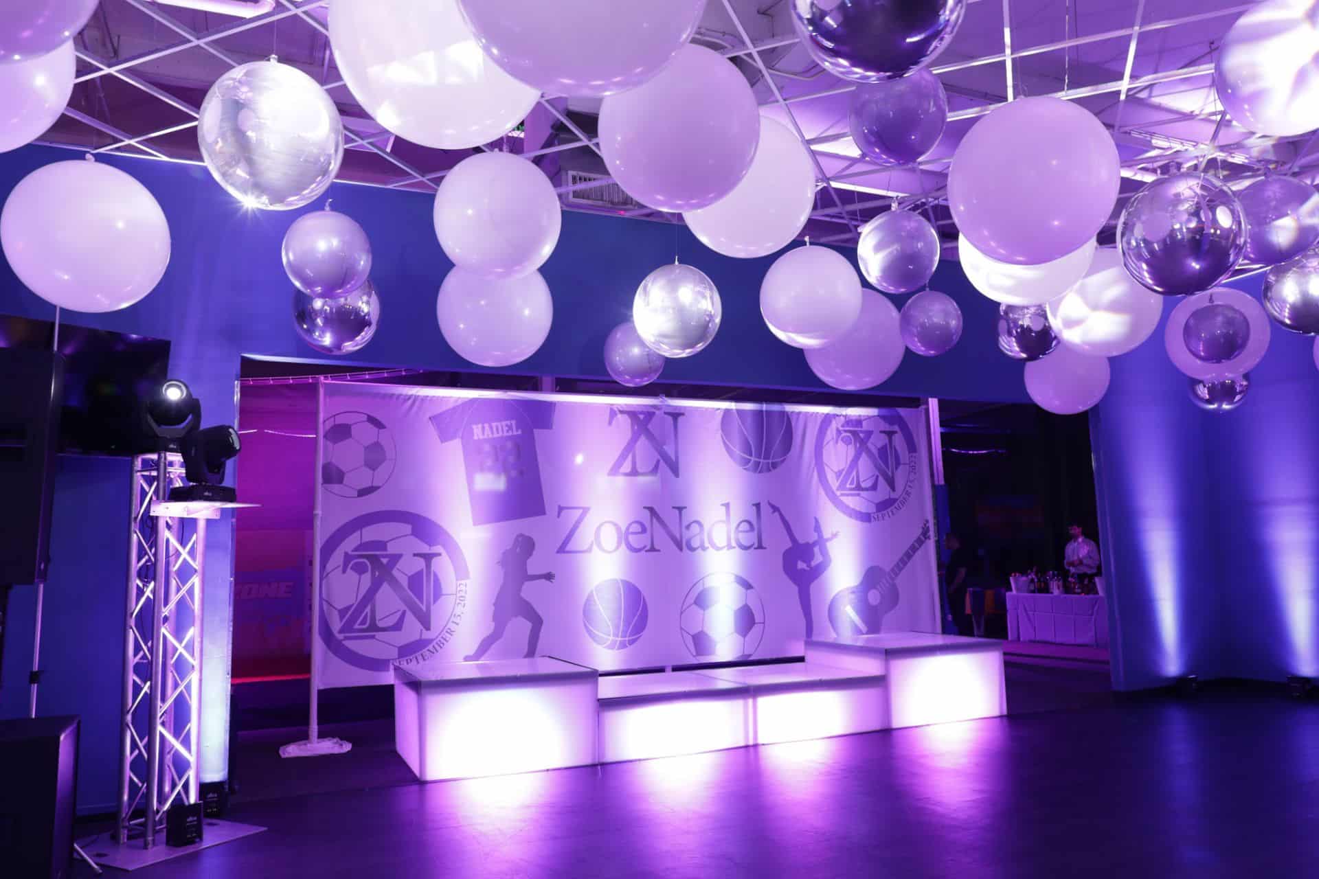 Custom Logo Mural for Bat Mitzvah at Urban Air