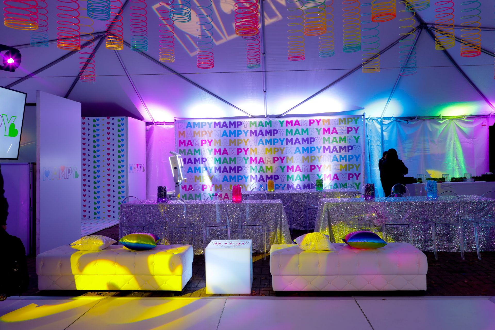 Custom Logo Vinyl Mural for Outdoor Bat Mitzvah Decor