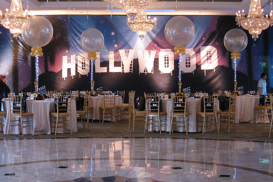 Hollywood Themed Bat Mitzvah Wall Mural