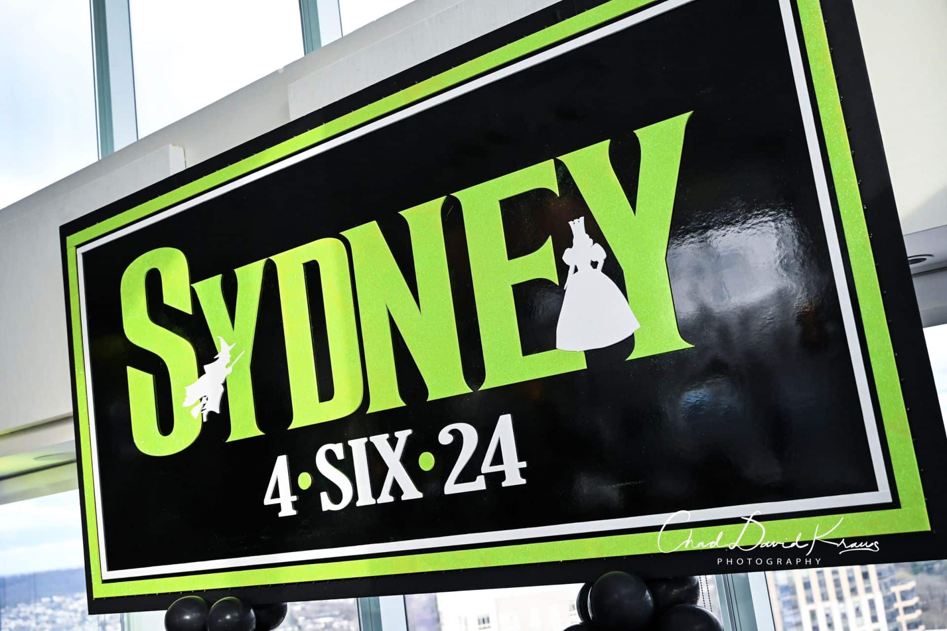 Custom Backdrop for Wicked Themed Bat Mitzvah