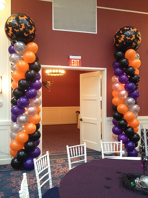Halloween Themed Balloon Columns