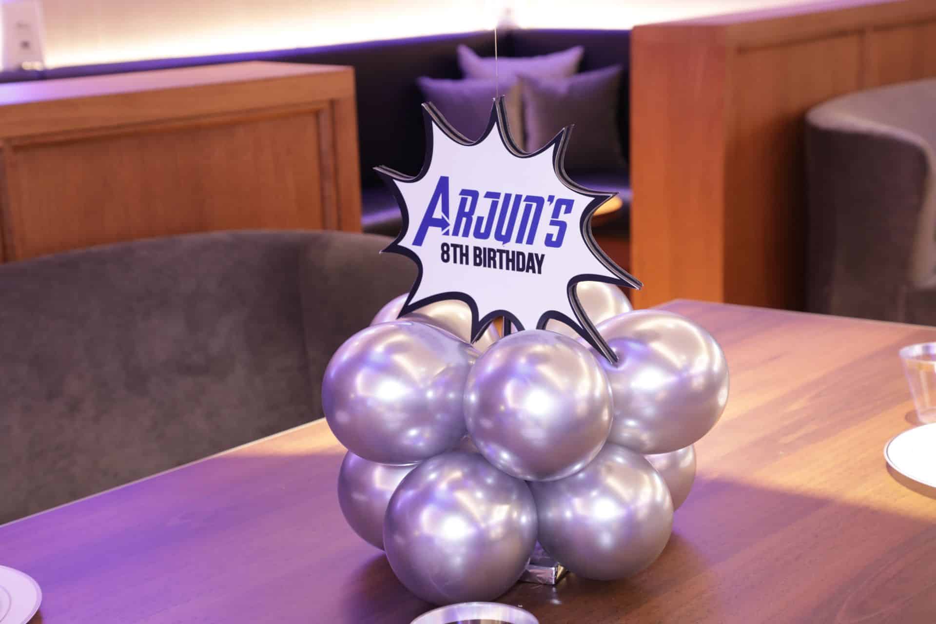 Superhero Balloon Base with Custom Logo Cutout