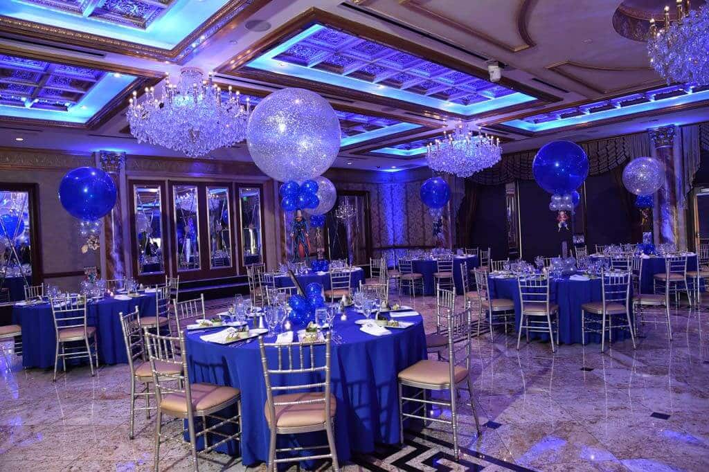 Comic Themed Balloon Centerpiece with Book Cover in Base and Floating Character Cutout