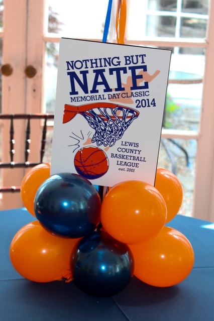 Balloon Centerpiece Base with Custom Logo Cutout