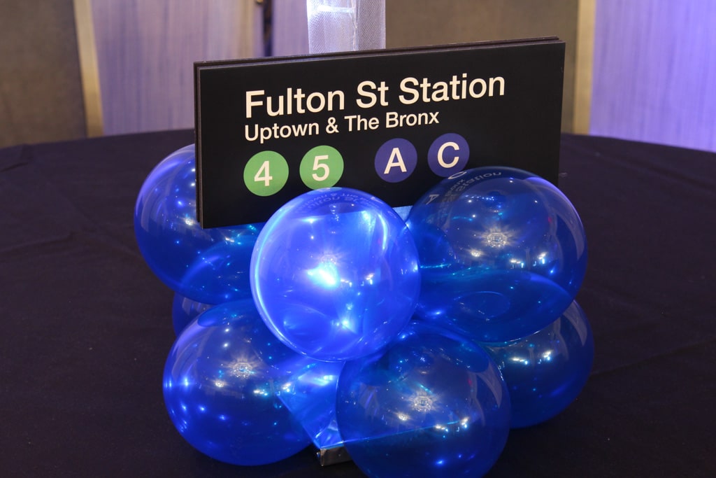Subway Sign Logo Base for Sparkle Balloon Centerpiece