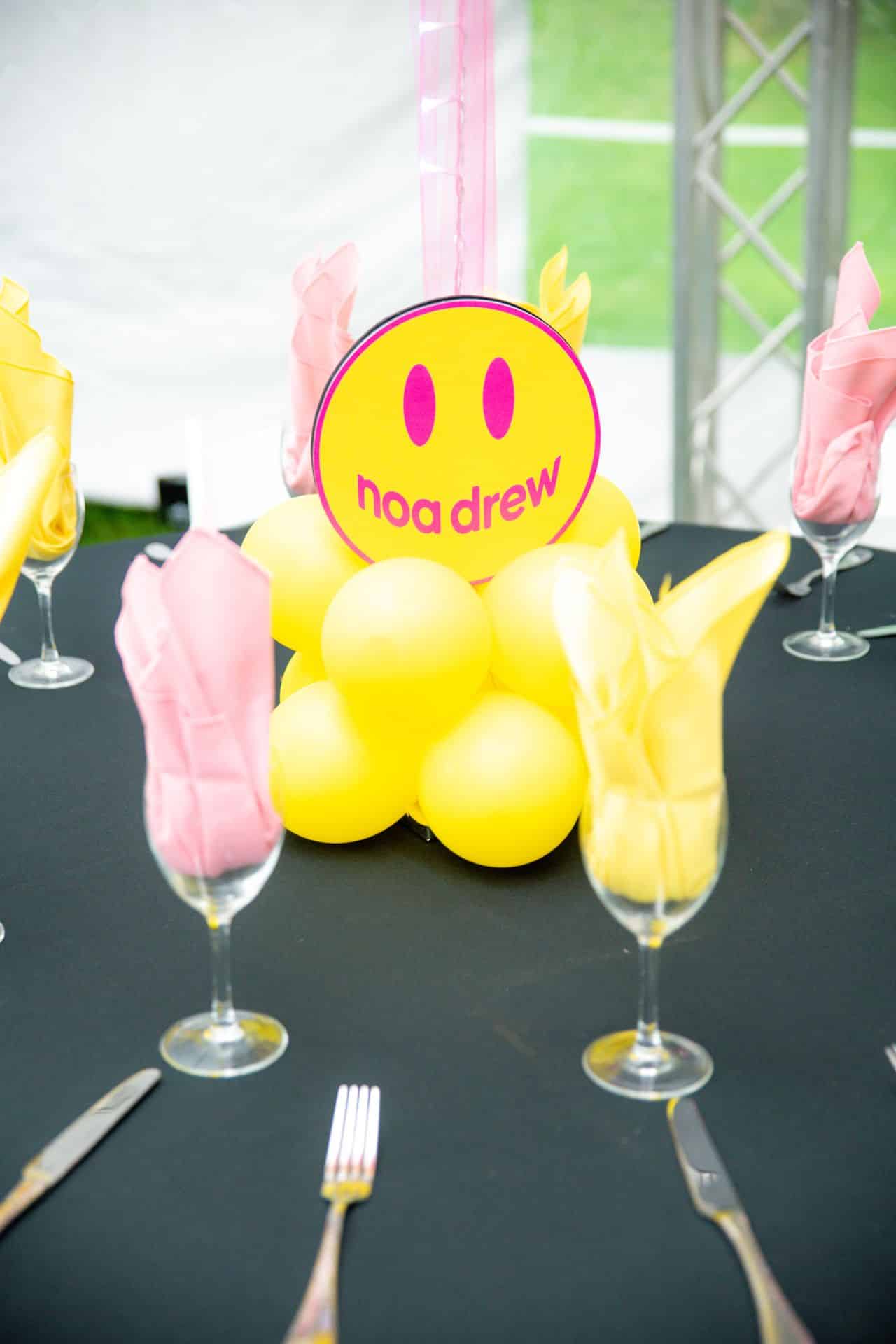 Pink Logo Base with Custom Logo for Outdoor Bat Mitzvah