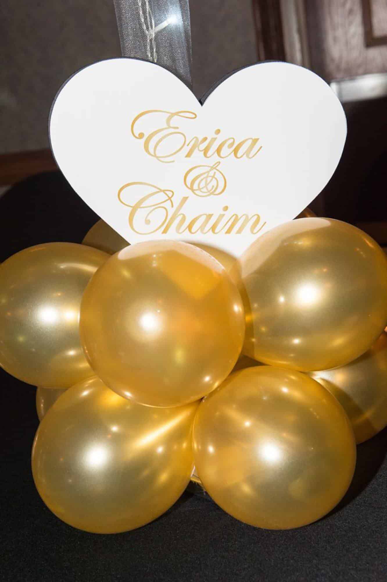Balloon Base with Custom Logo Sign for Engagement Party