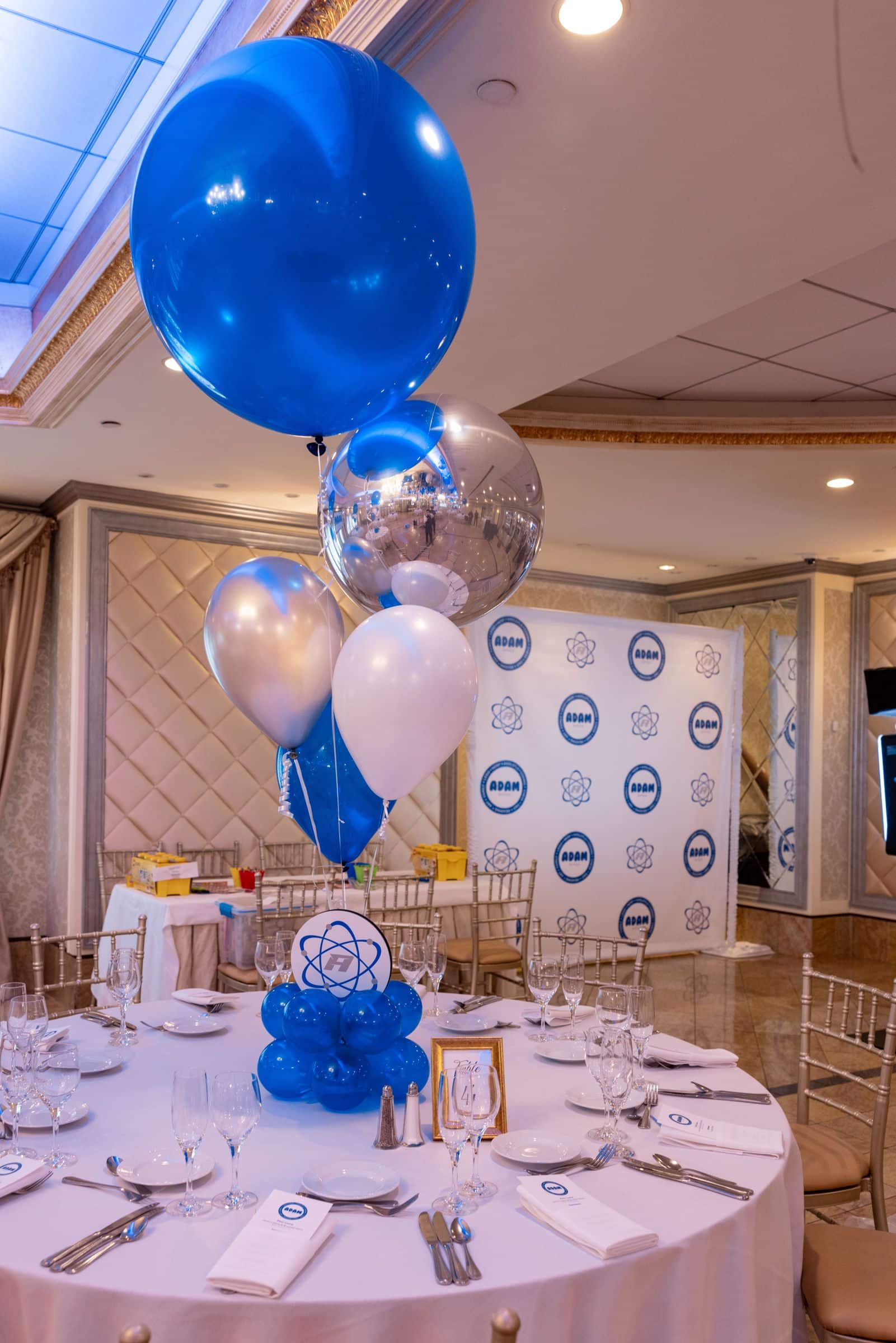 Balloon Centerpiece with Custom Logo Balloon Base