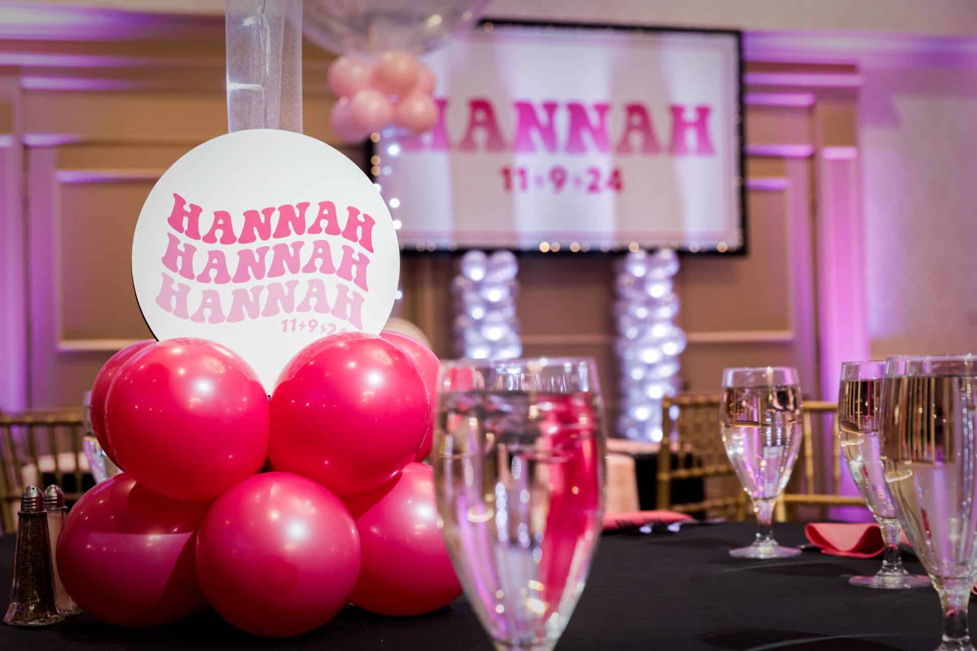 Custom Logo Balloon Base for a Sparkle Balloon Centerpiece