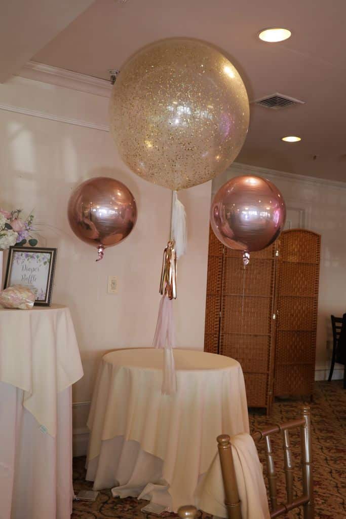 Sparkle Balloon with Tassels and Metallic Orbz