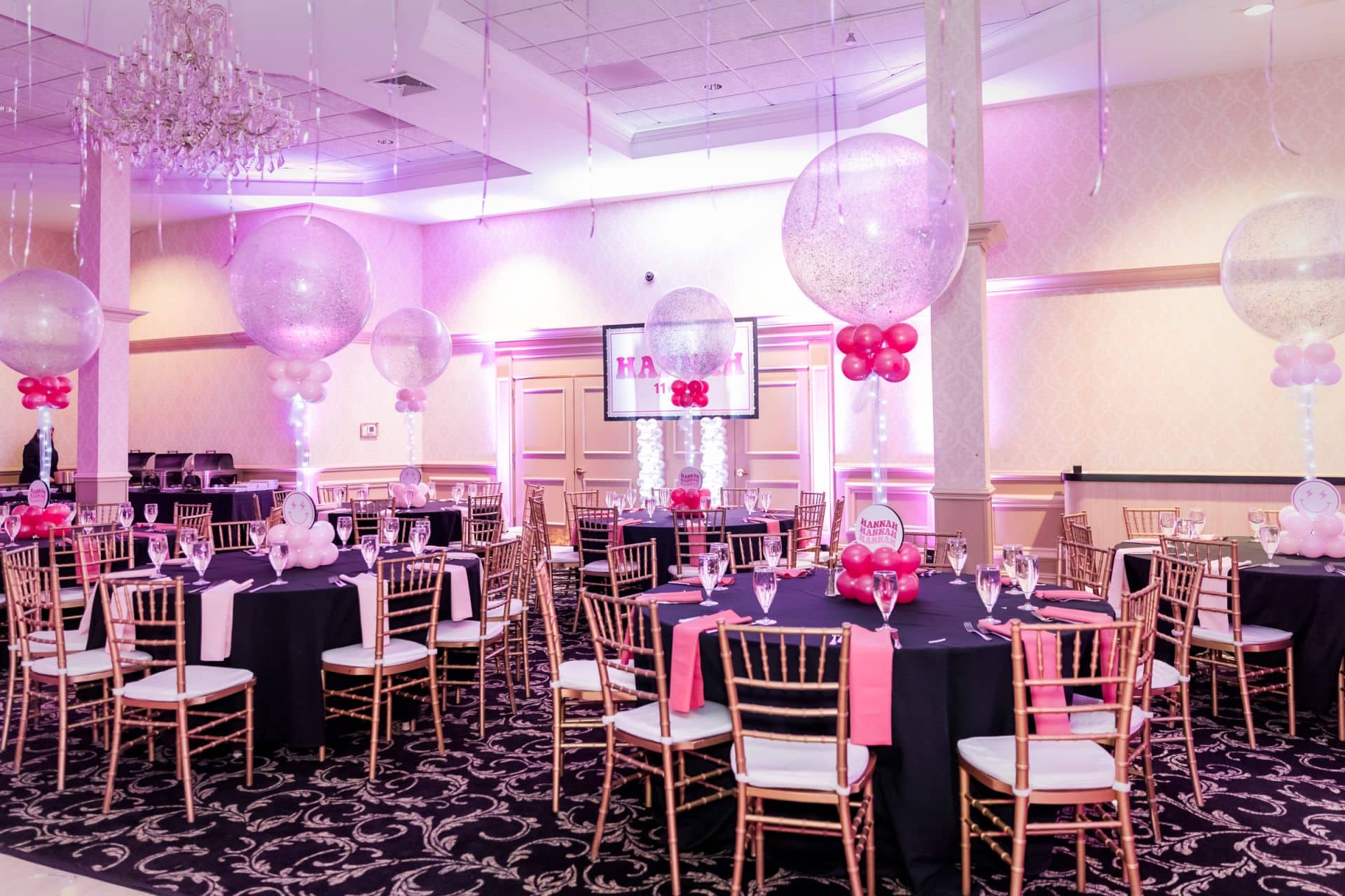 Sparkle Balloon Centerpiece with Lights and Custom Logo Balloon Base