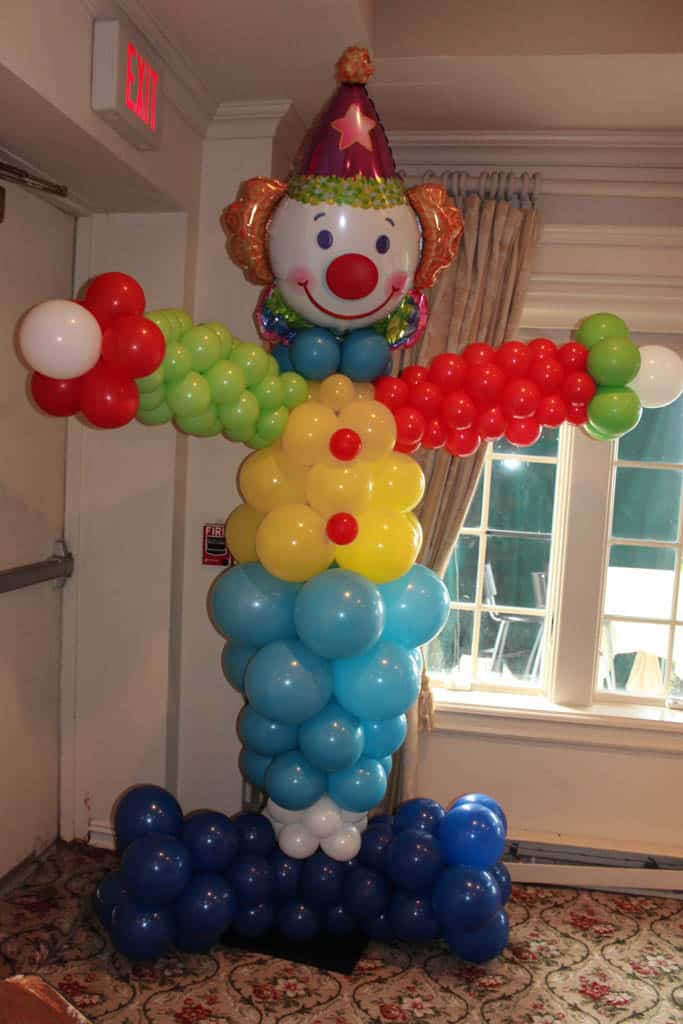 Clown Balloon Sculpture for Circus Themed First Birthday