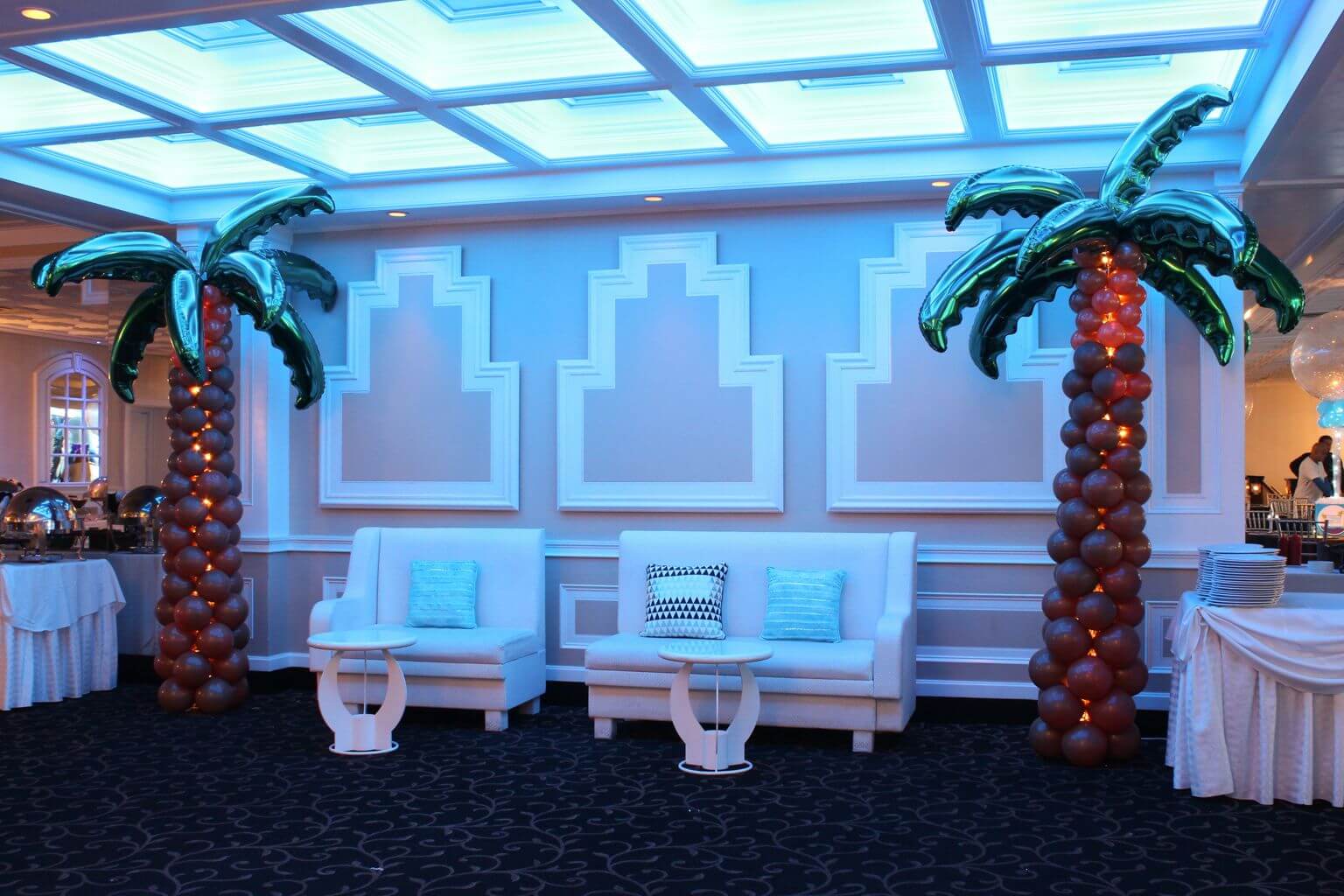 Palm Tree Balloon Sculptures for Beach Themed Bat Mitzvah