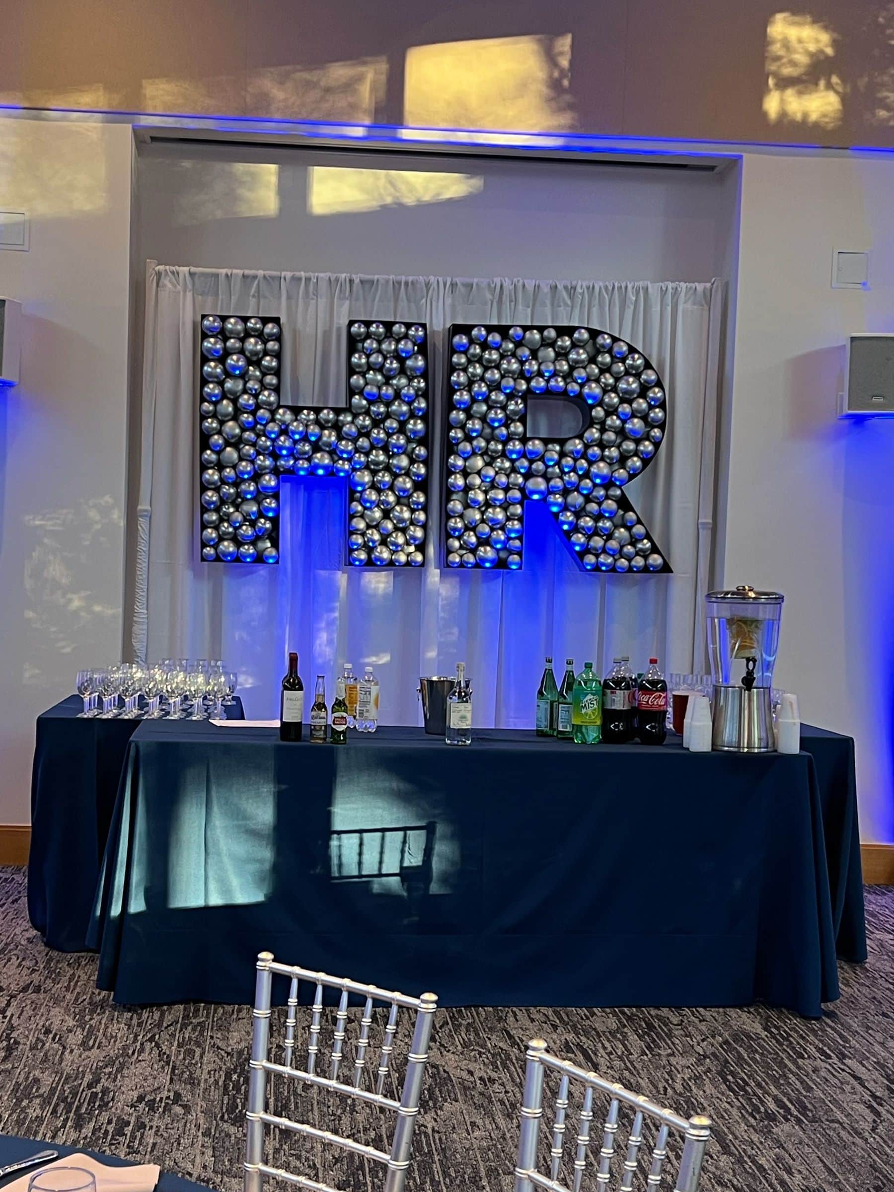 Silver Balloon Mosaic Letters for Bar Mitzvah