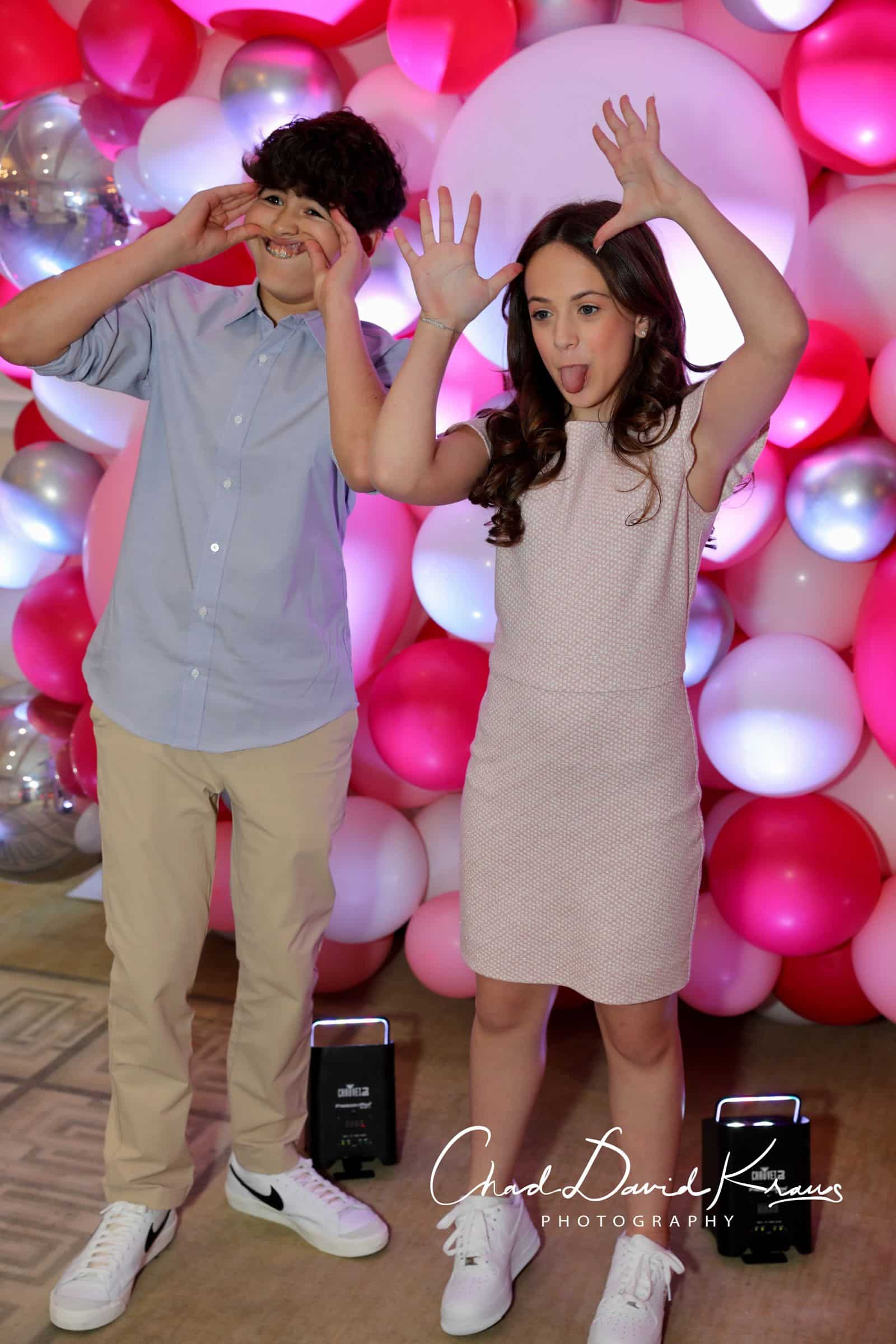 Bat Mitzvah Photo Booth LED Balloon Wall