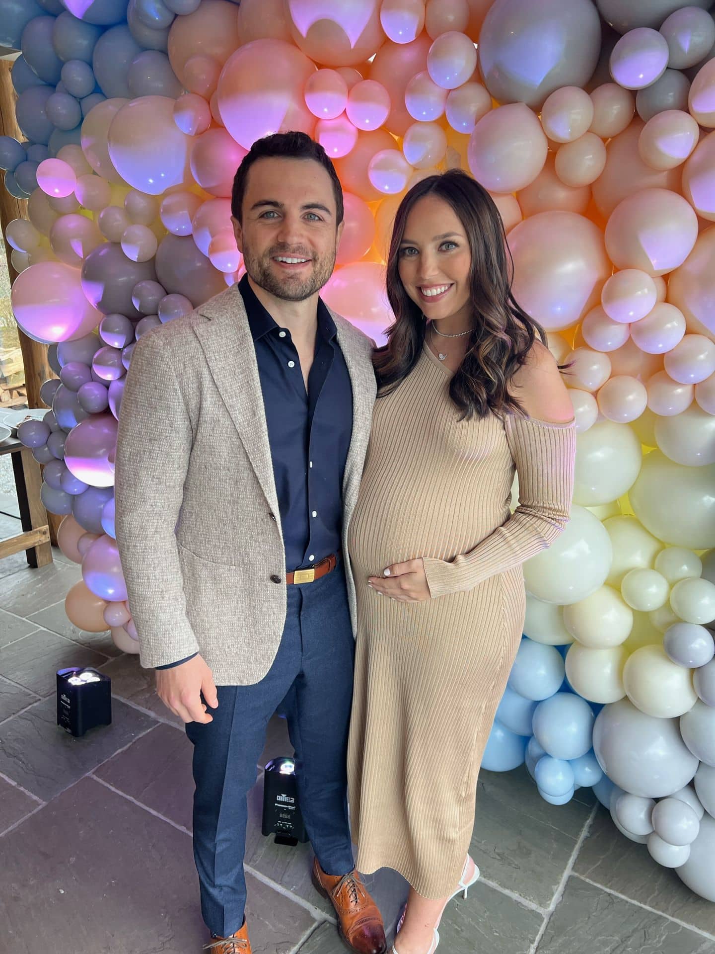 Organic Pastel Balloon Wall for Baby Shower