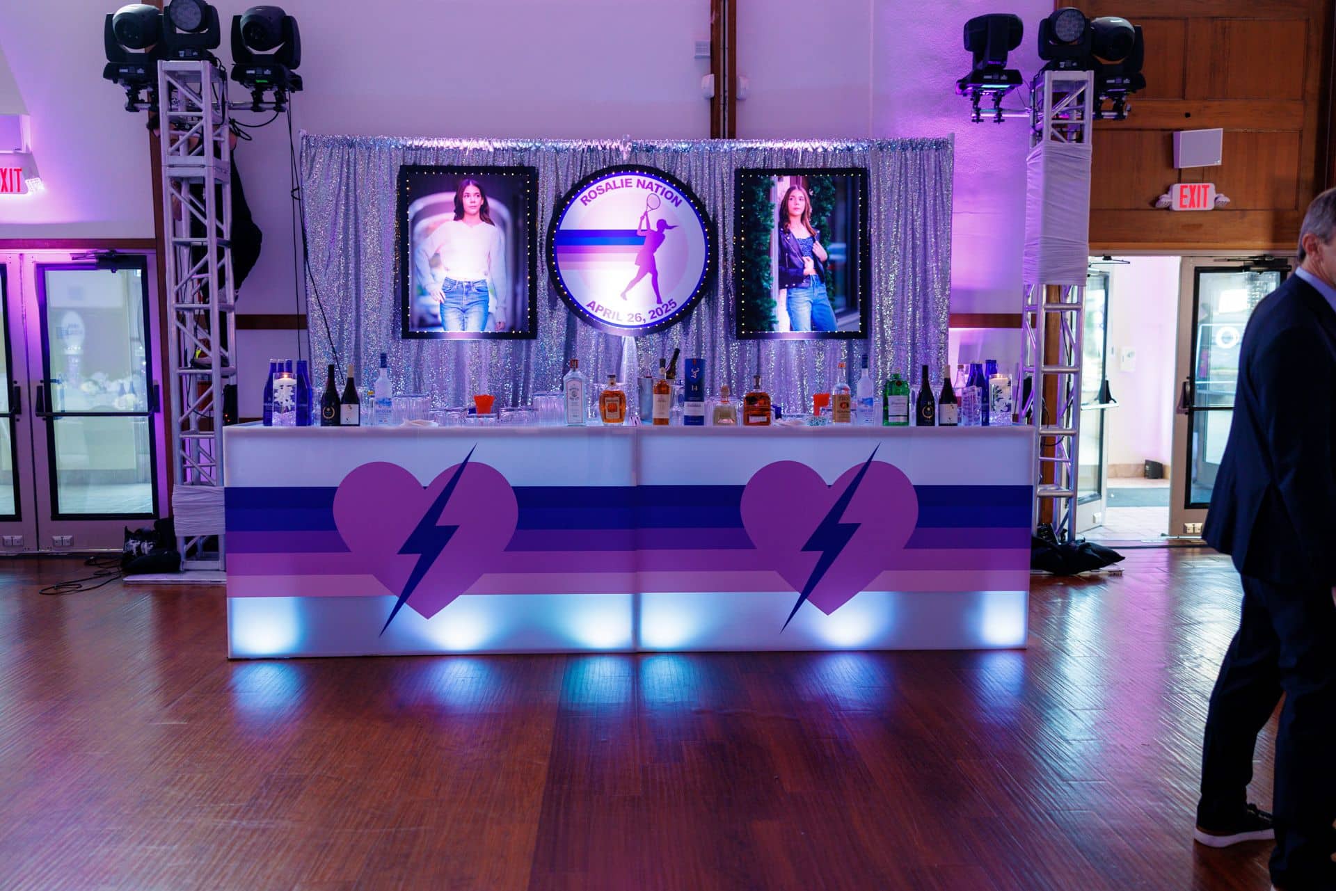 Tennis Theme Bat Mitzvah Bar Branding at TIC