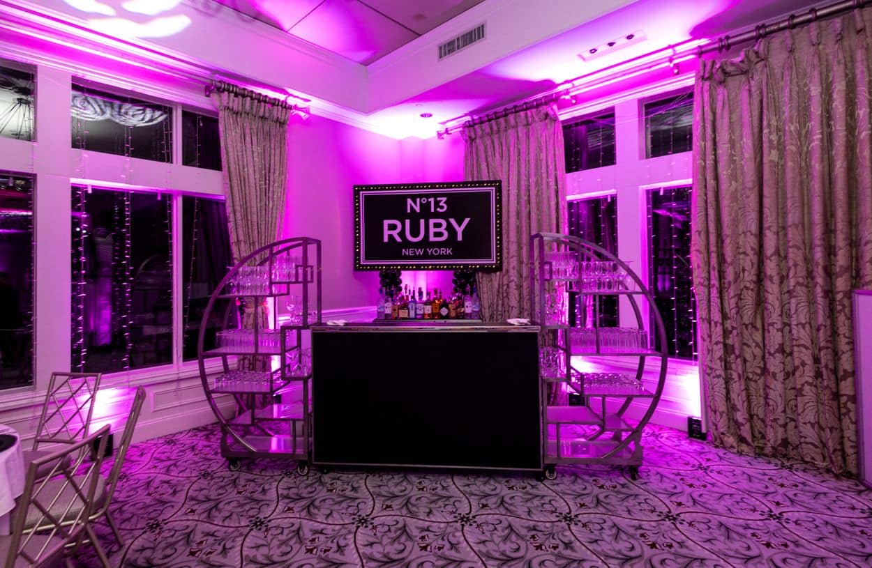 Custom Signage with Lights for a Chanel Theme Bar Mitzvah at Harrison Meadows Country Club