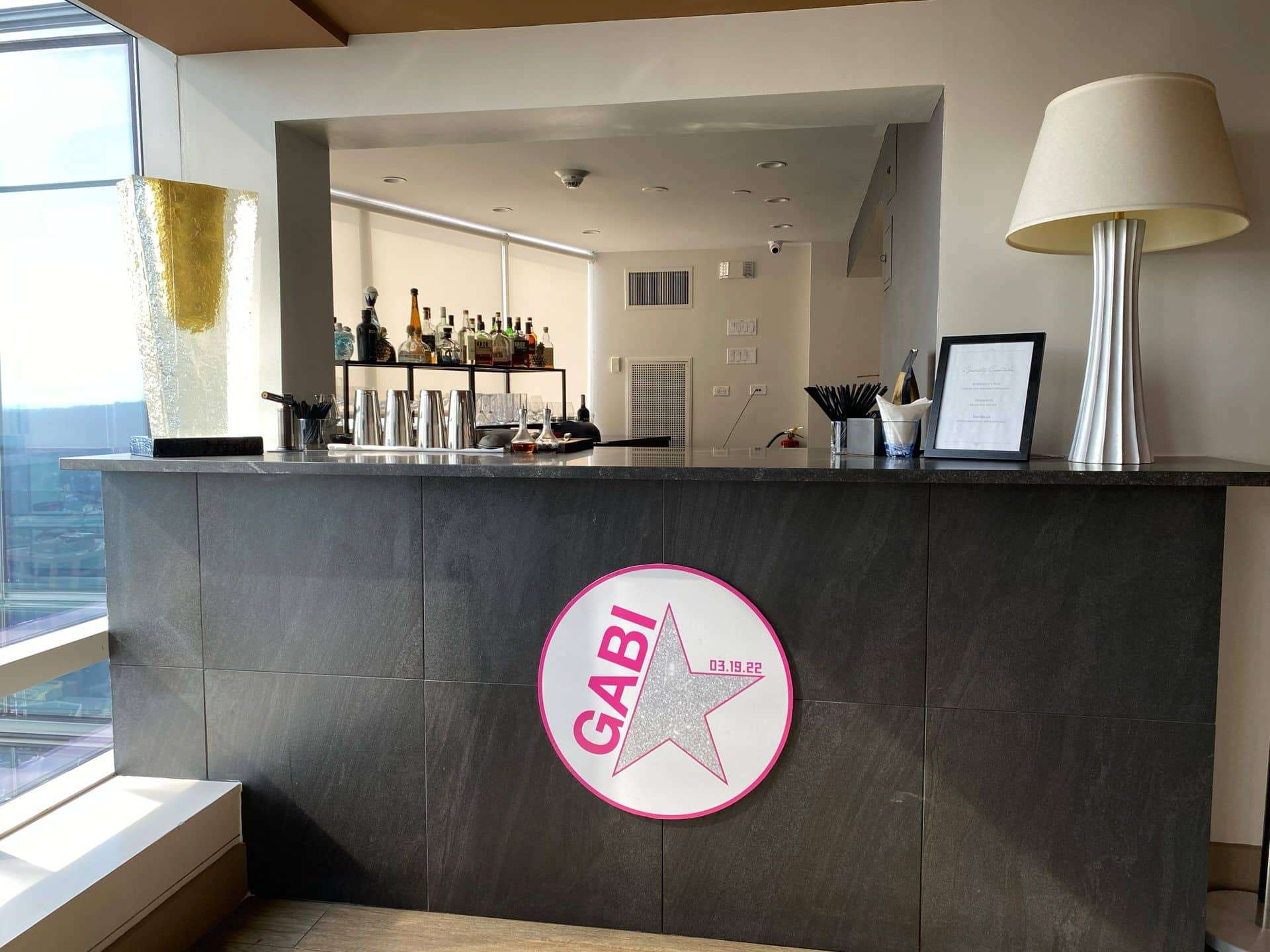 Custom Logo on Bar for Bat Mitzvah at Fairview Country Club