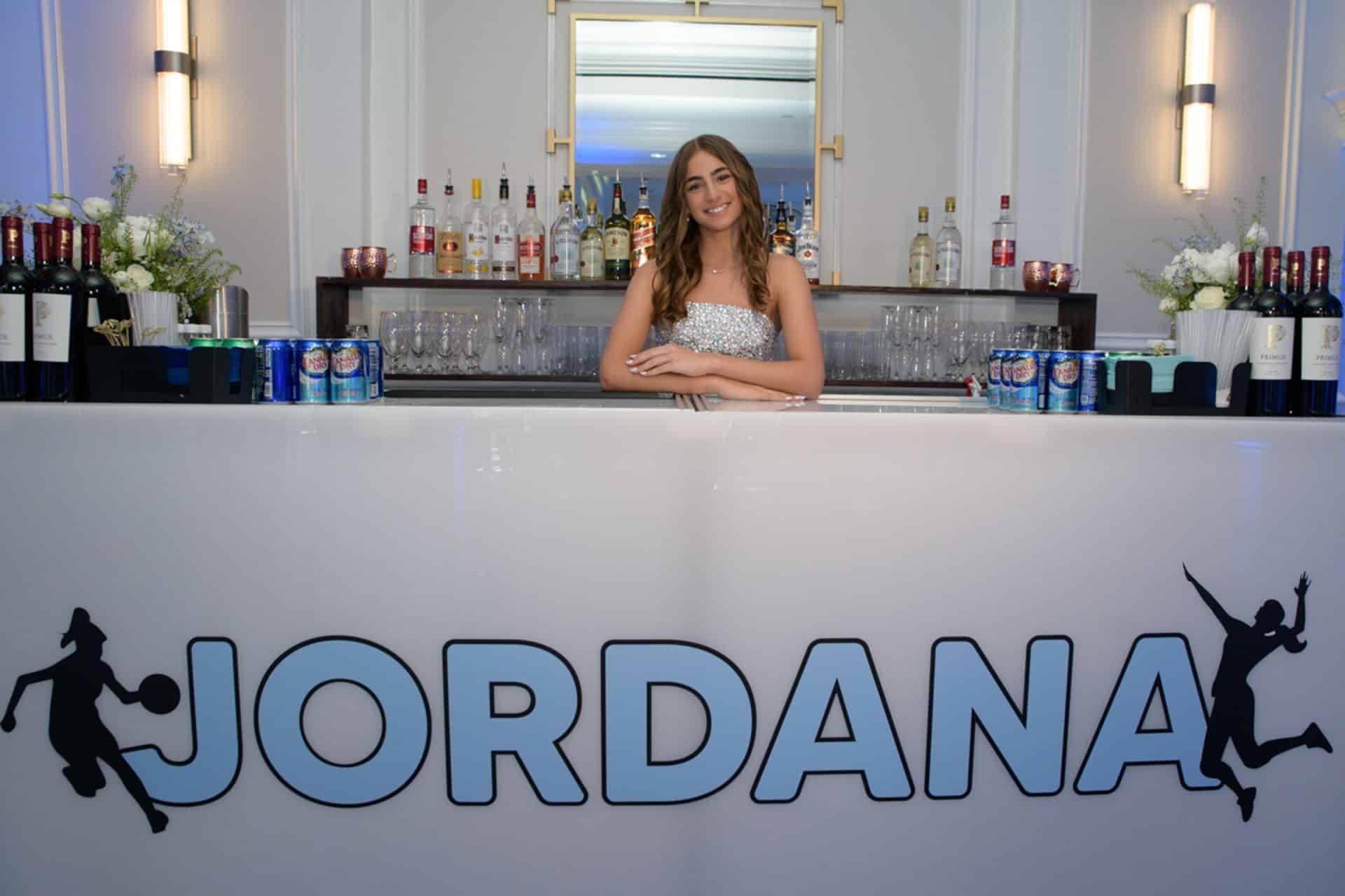 Custom Logo Bat Mitzvah Bar at Scarsdale Country Club