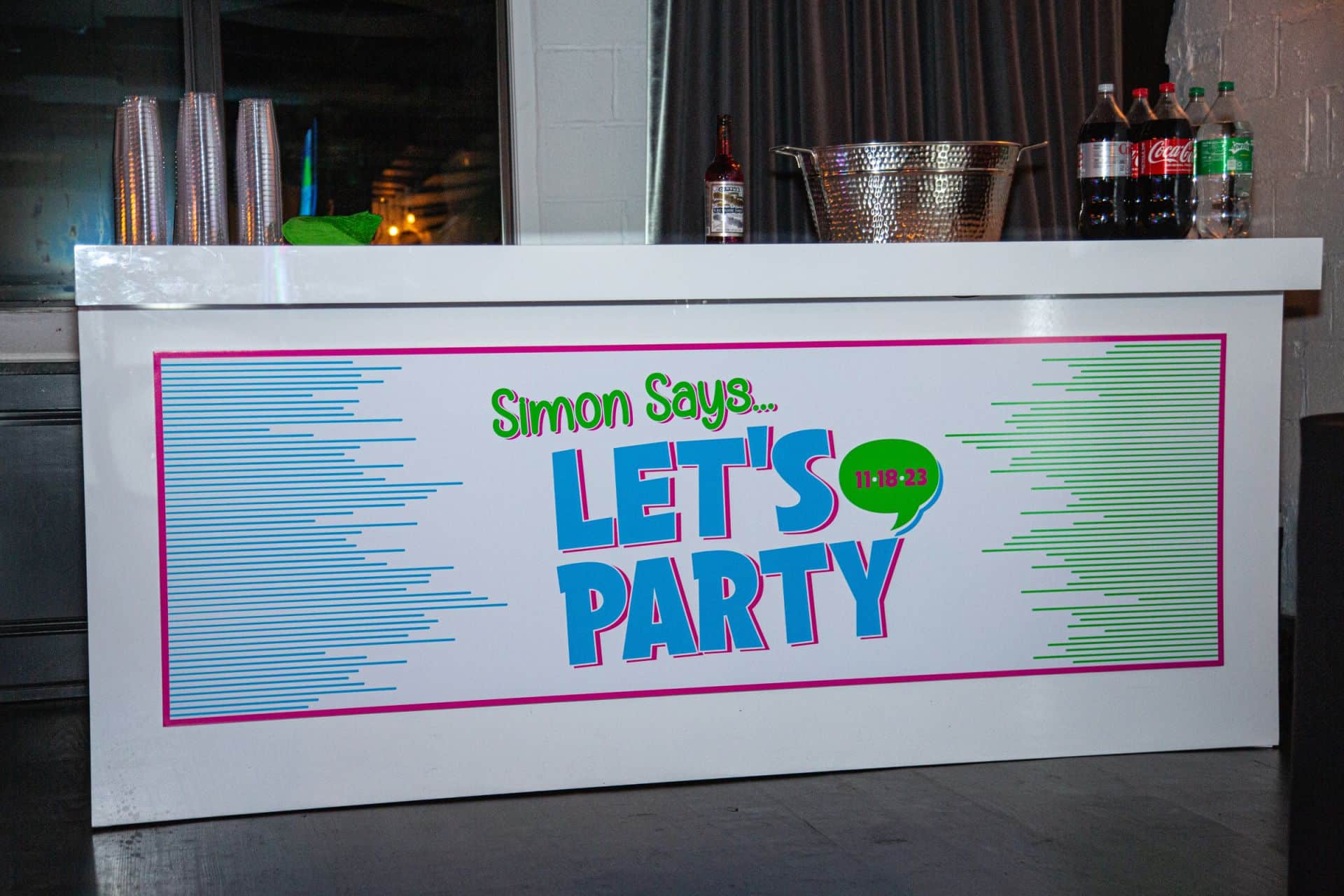 Custom Printed Bar Logo at Hudson Loft