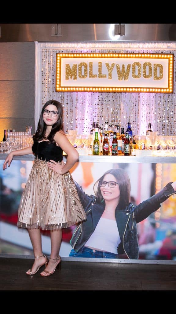 Custom LED Bar with Photo & Blingy Backdrop