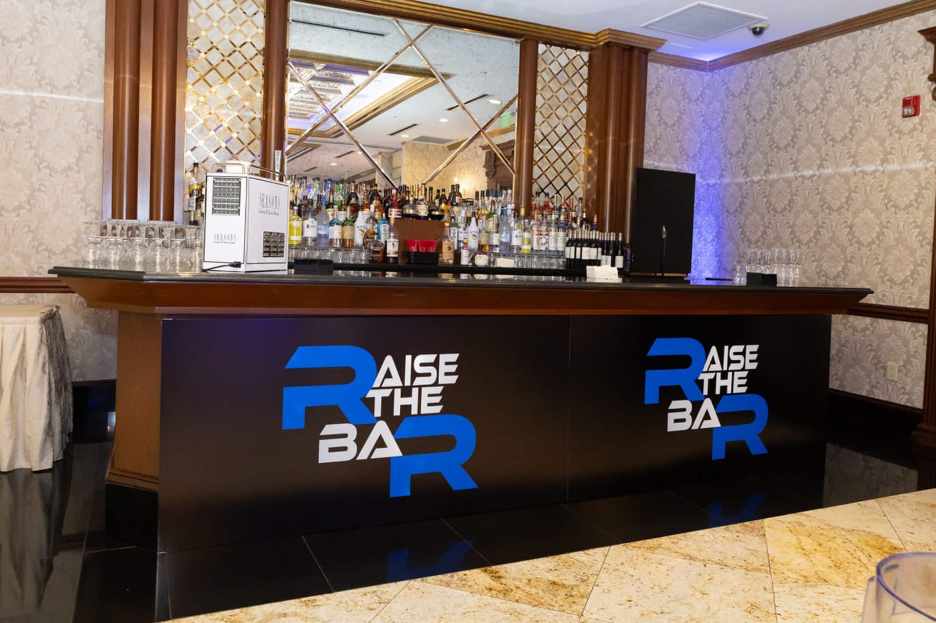 Custom Logo Bar Branding for a Bar Mitzvah at Seasons, NJ
