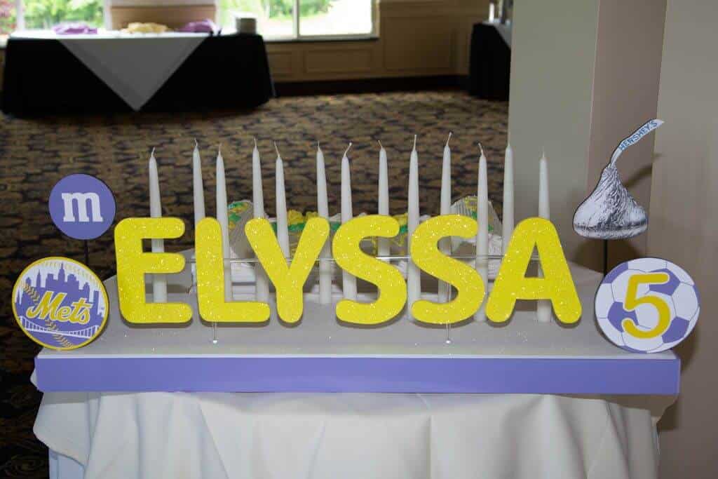 Candy Themed Seating Card Display with Name and Cutouts