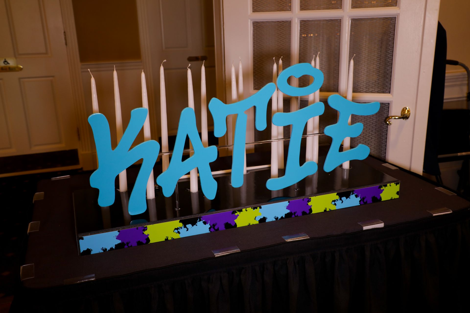 Graffiti Themed Traditional Candle Lighting Display