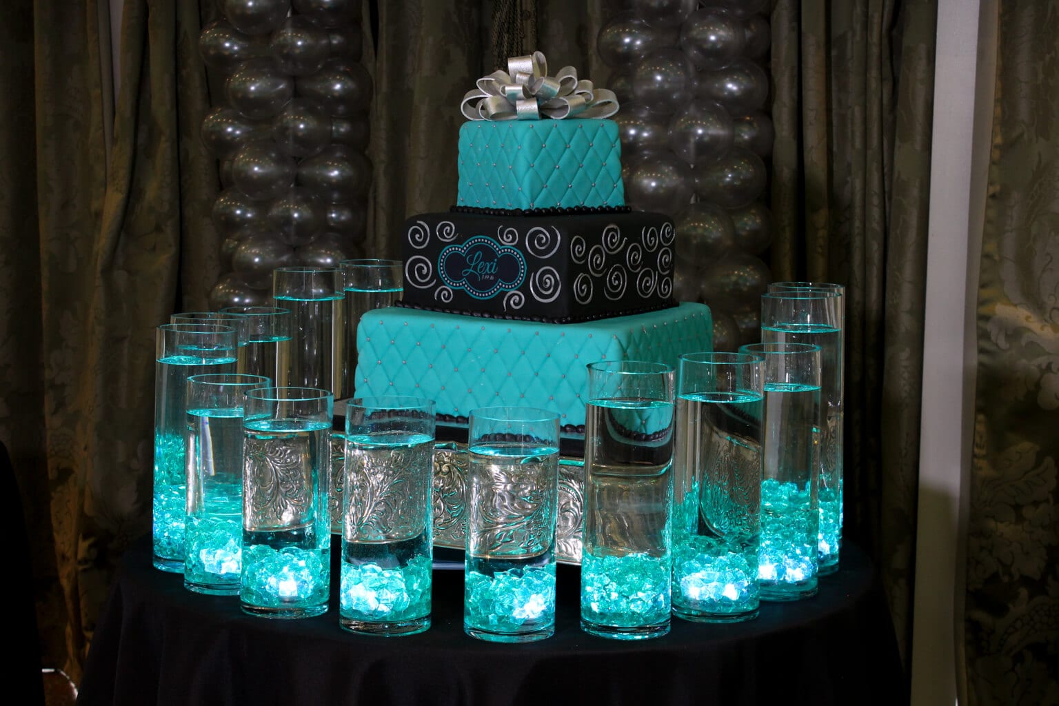 LED Cylinders with Floating Candles Display