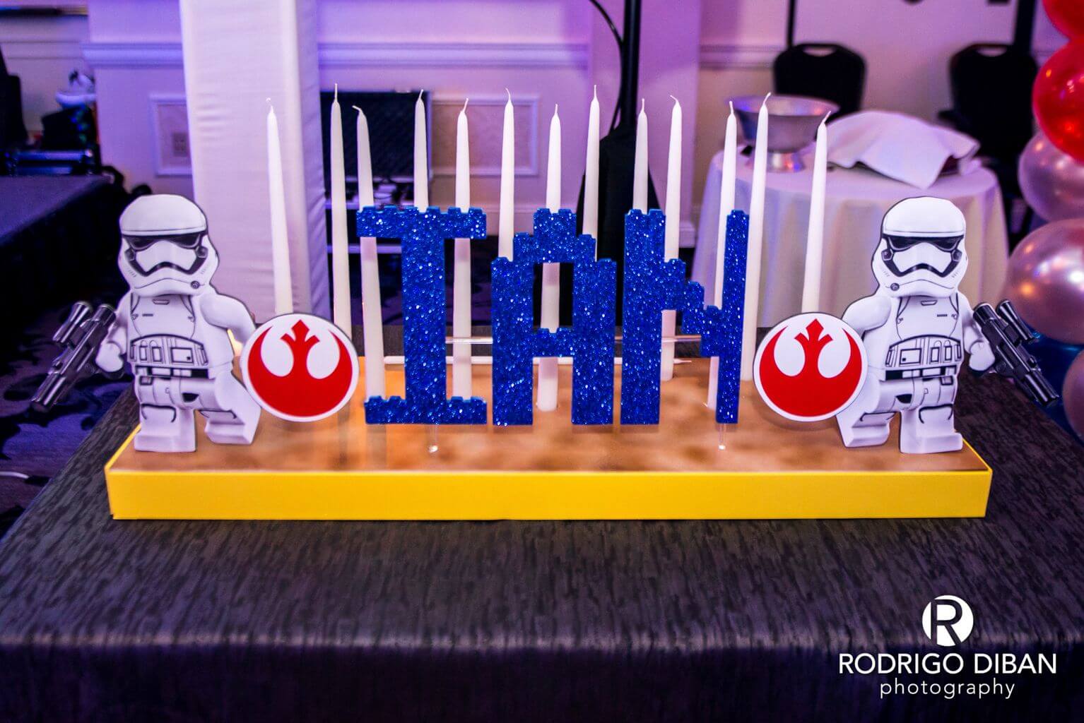 Lego Themed Candle Lighting Display with Custom Name