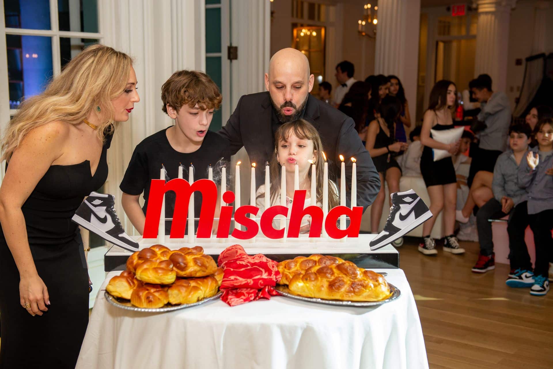 Air Jordan Themed Candle Lighting Display with Sneaker Cutouts