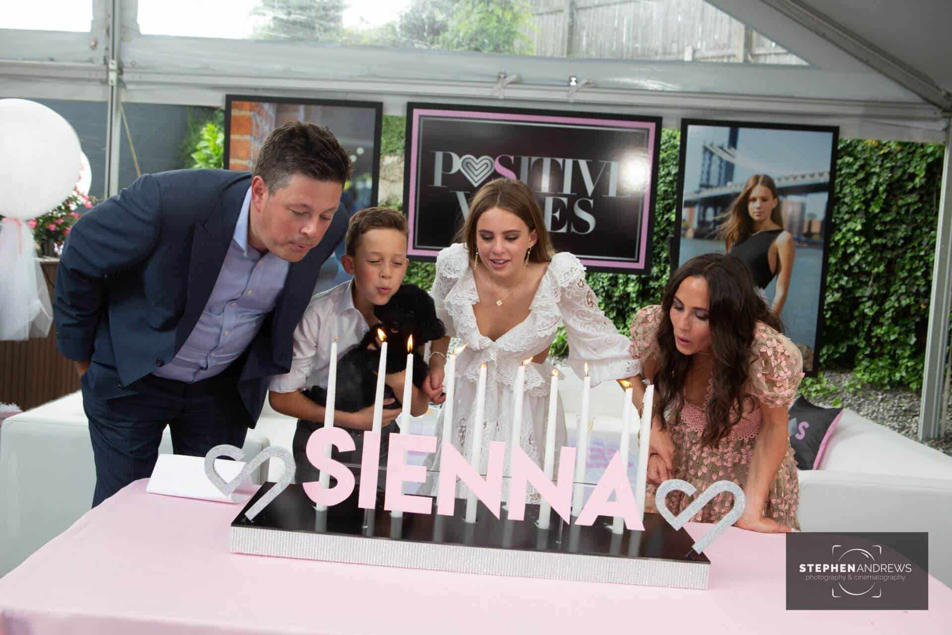 LED Name and Logo Candle Lighting Display with Traditional Candles for Bat Mitzvah