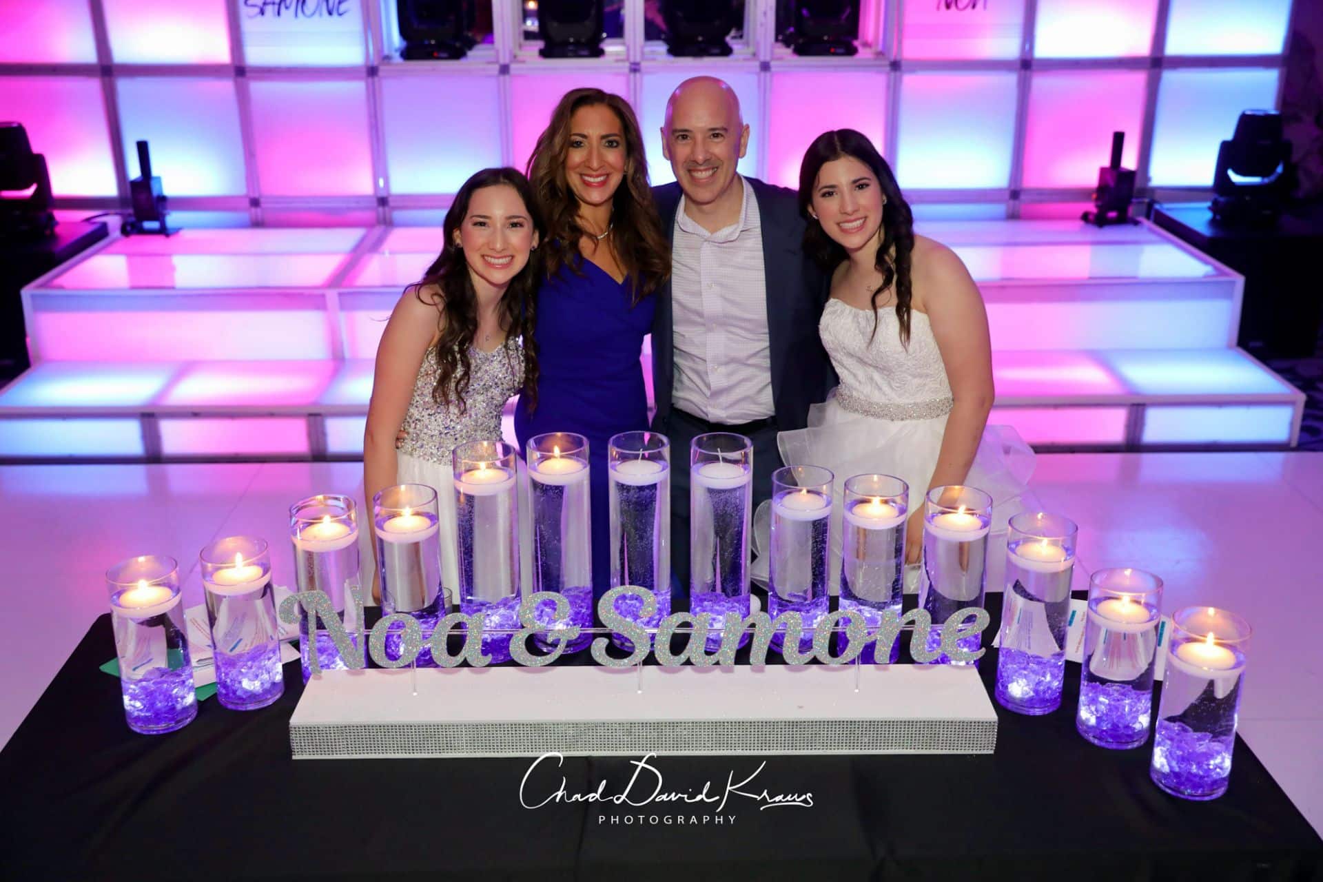 Candle Lighting with Custom Glitter Name Display with Floating Candles