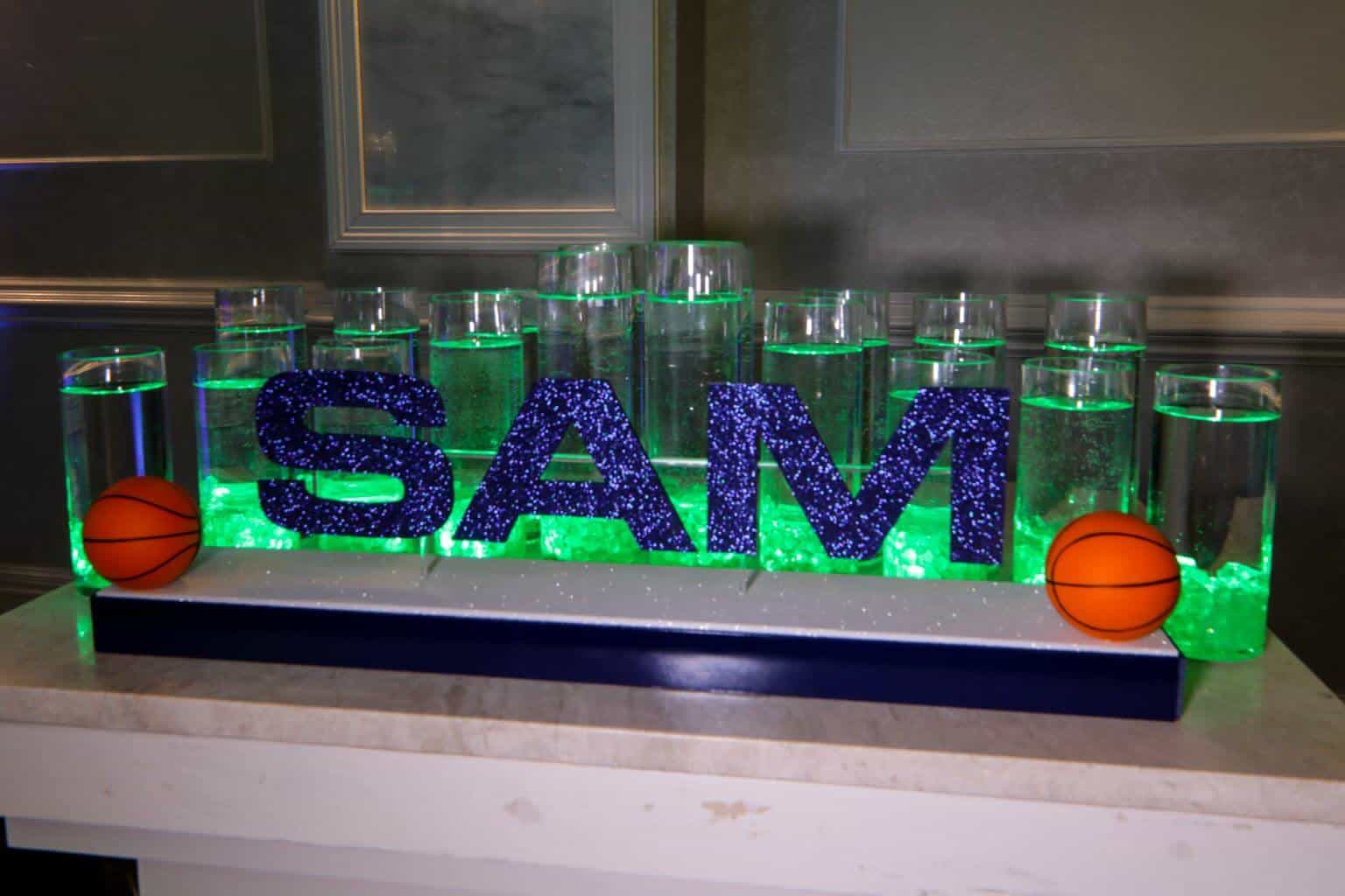 Basketball Theme Candle Lighting Display